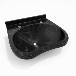 BARBER UNIT BSD 118 black and silver barbershop sink