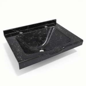 BARBER UNIT BSD 118 black and silver sink