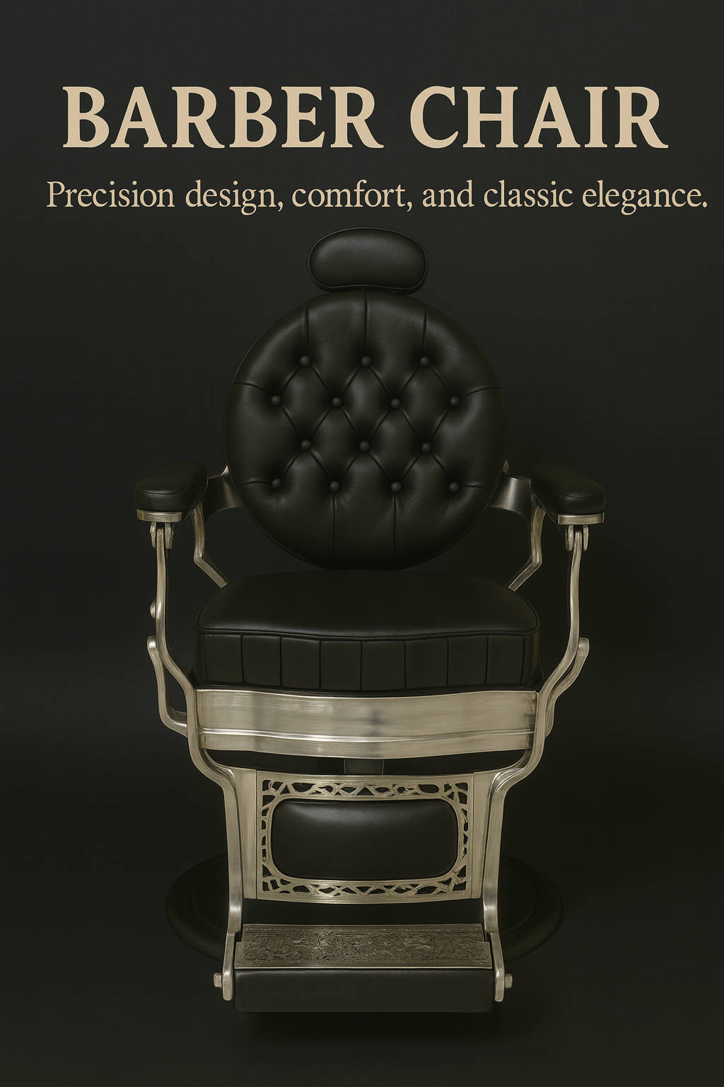 barber chair black leather luxury design barbershopsdesign 1