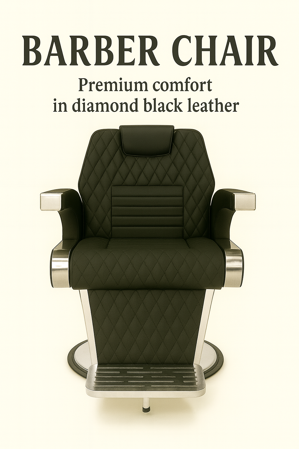 barber chair black leather luxury design barbershopsdesign 10