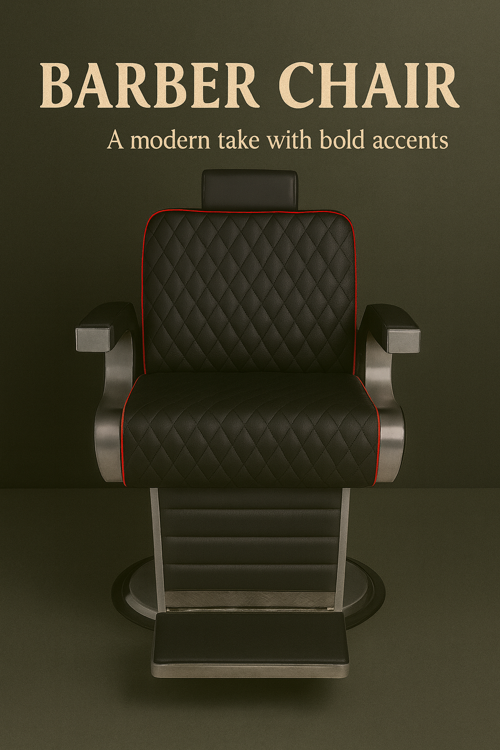 barber chair black leather luxury design barbershopsdesign 12