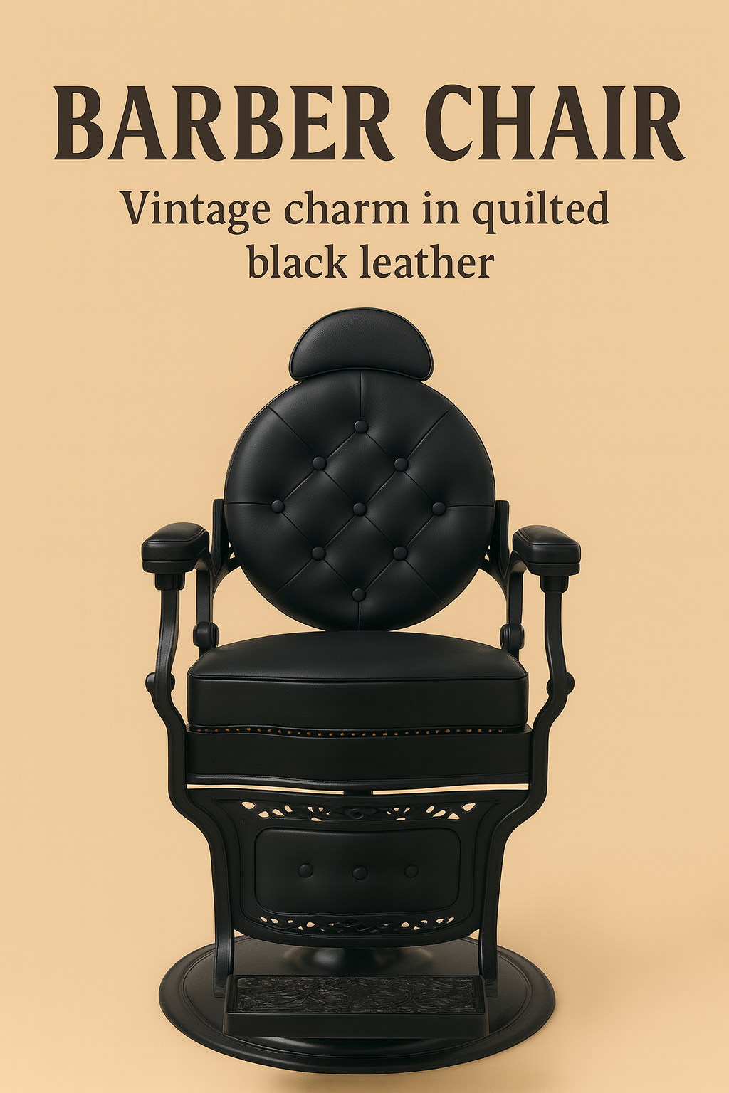 barber chair black leather luxury design barbershopsdesign 2