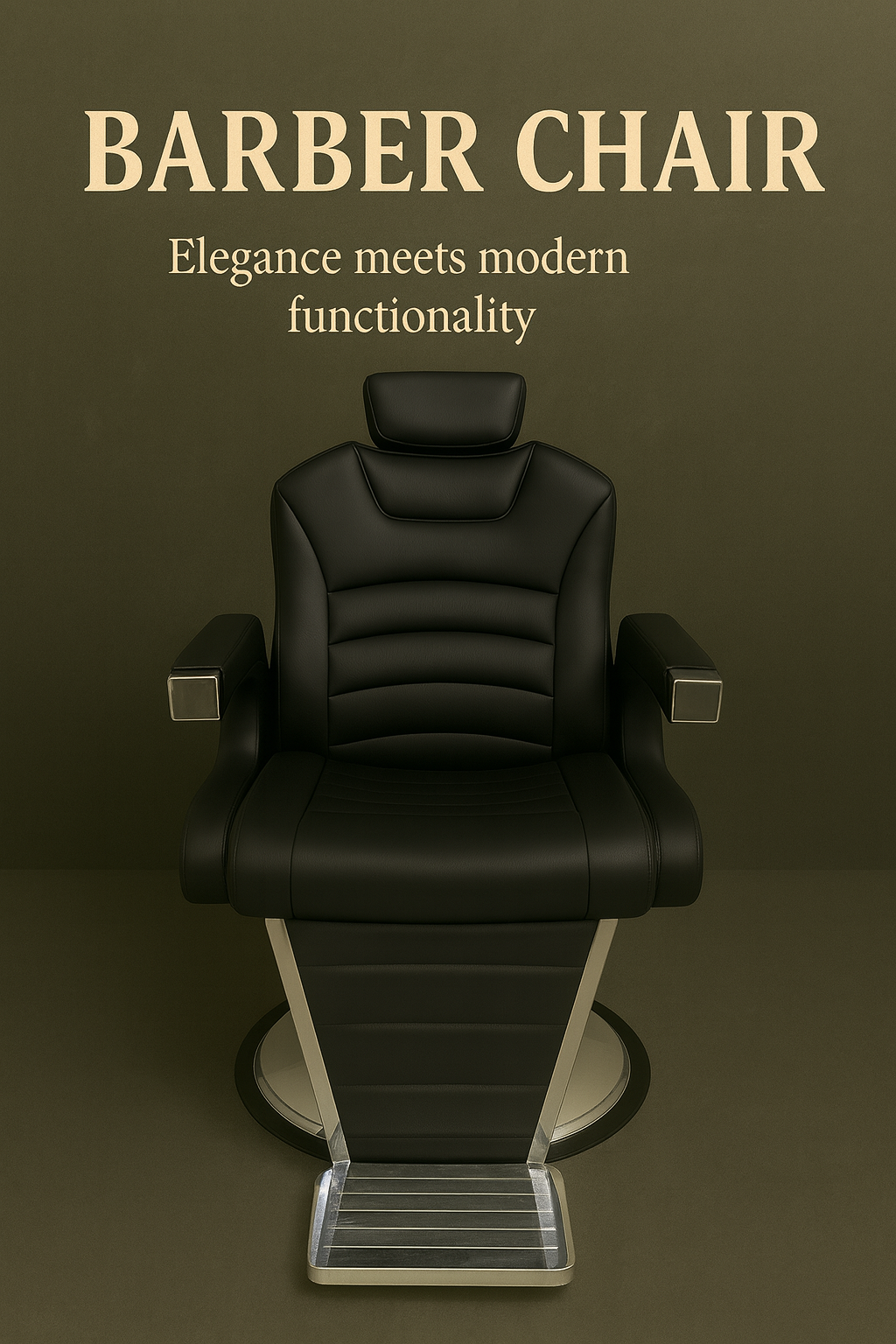 barber chair black leather luxury design barbershopsdesign 6