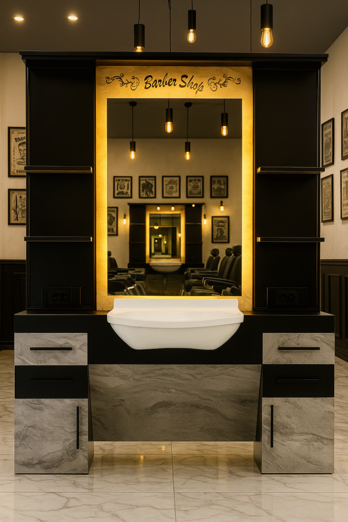 barber unit barbershopsdesign barbershops design 14