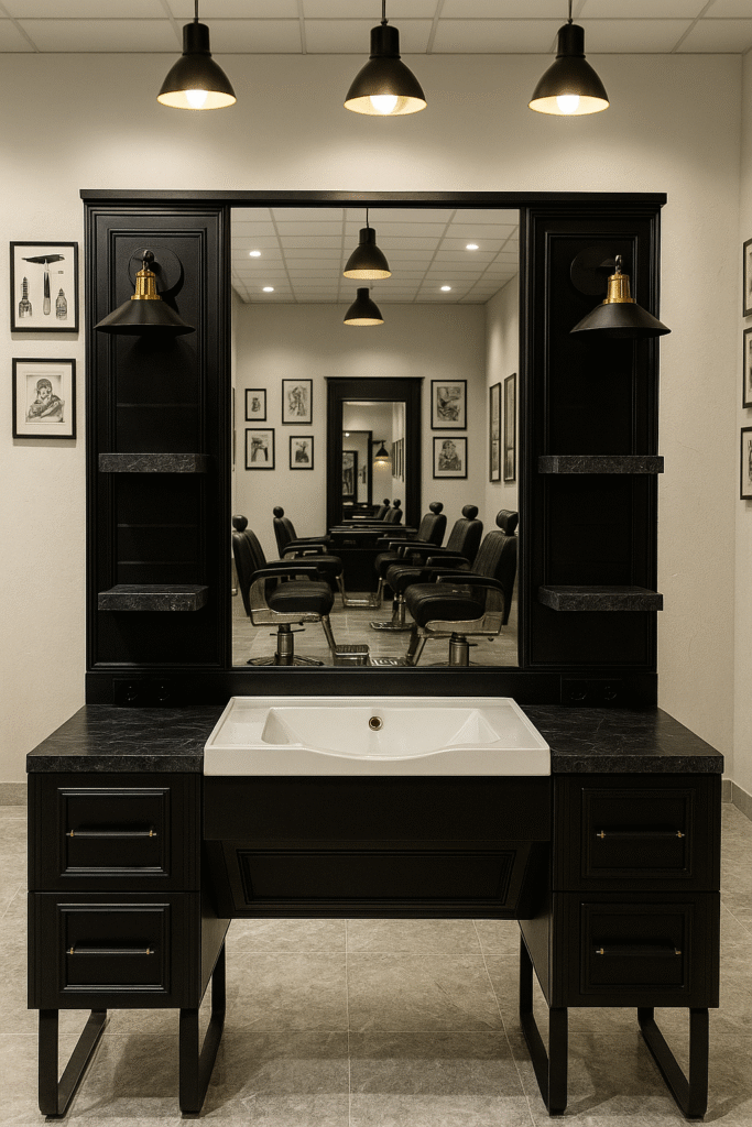 barber unit barbershopsdesign barbershops design 15