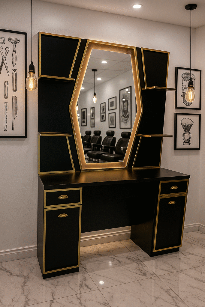 barber unit barbershopsdesign barbershops design 31