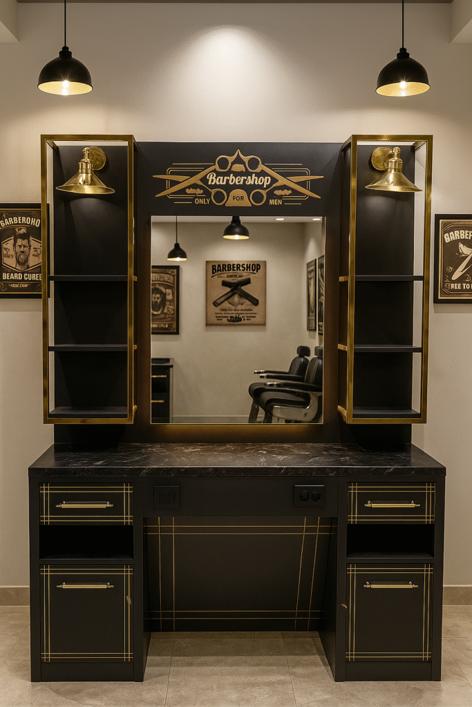 barber unit barbershopsdesign barbershops design 45