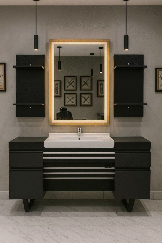 barber unit barbershopsdesign barbershops design 63