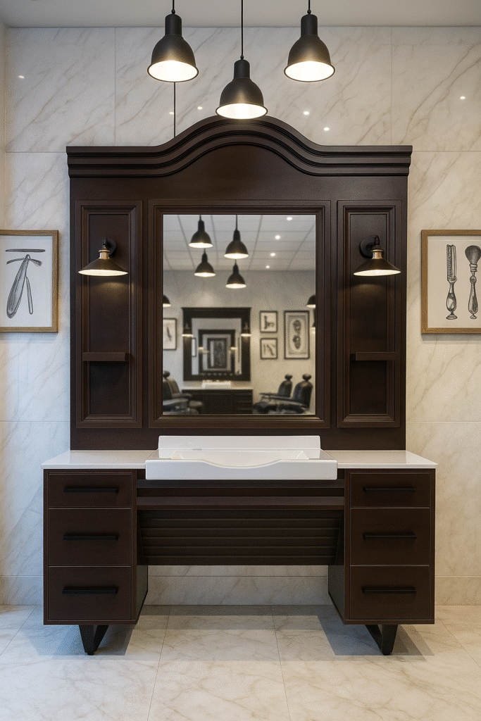 barber unit barbershopsdesign barbershops design 67