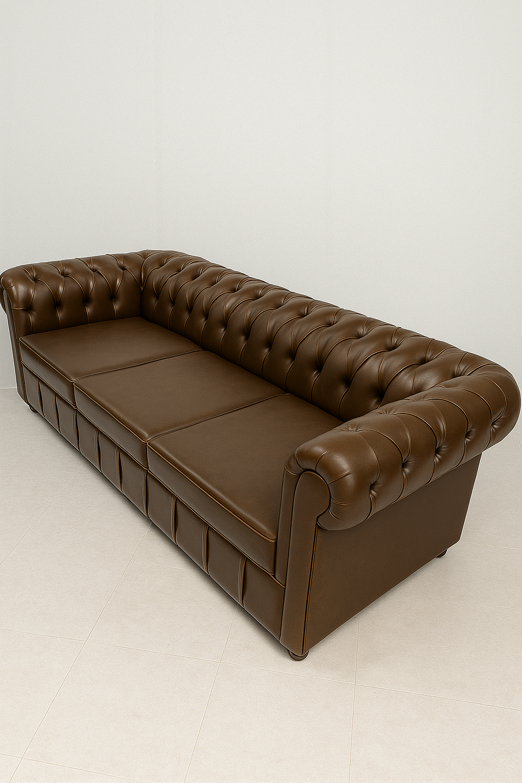 brown leather waiting sofa barbershop furniture