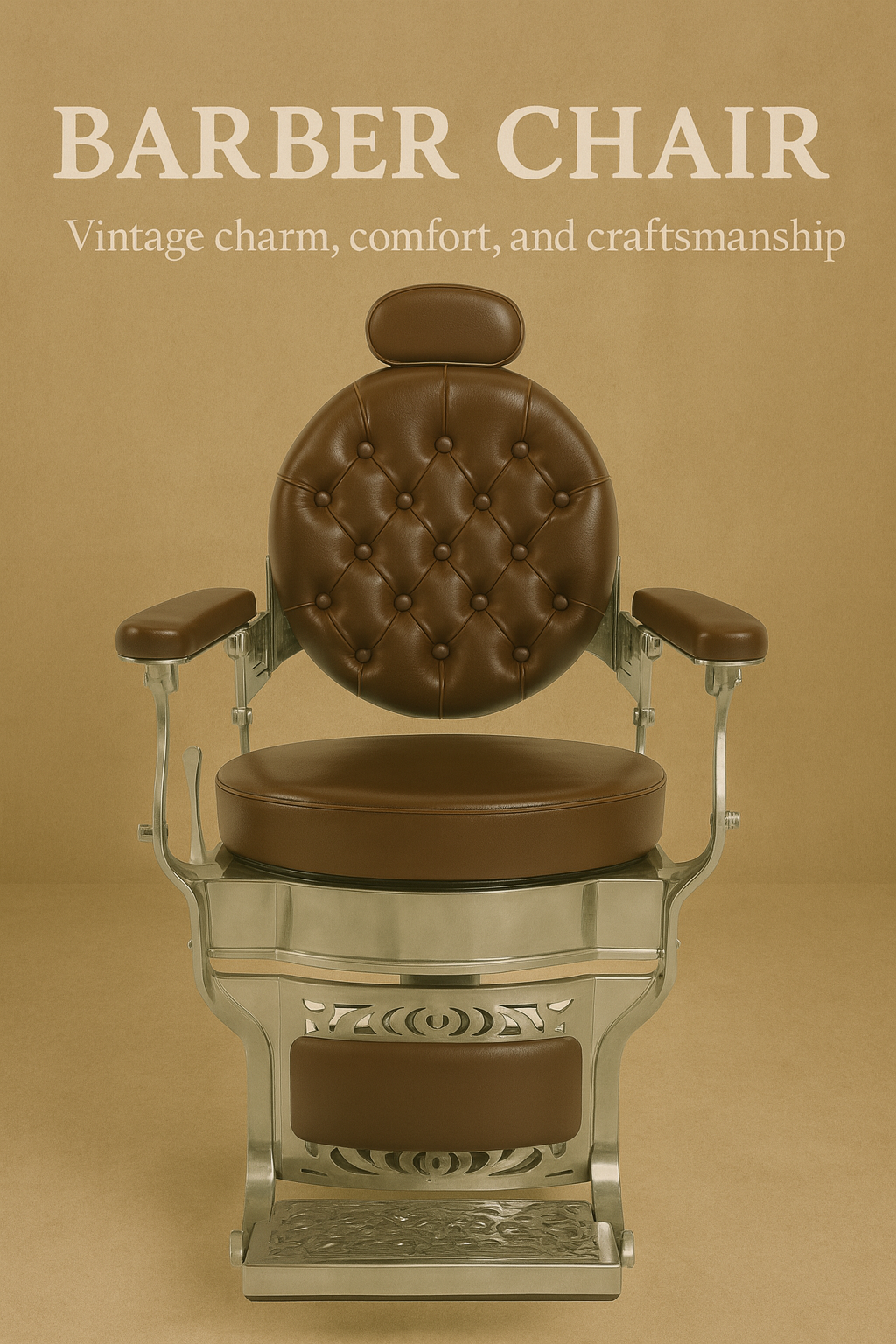 classic barber chair brown leather barbershopsdesign 8 new