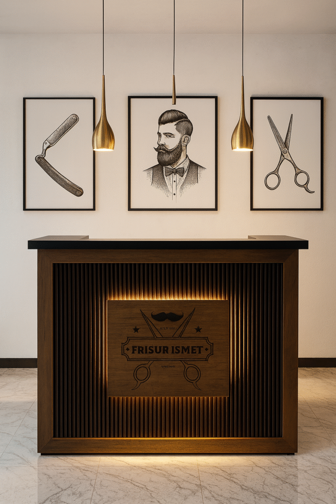 reception desk barbershops design 01