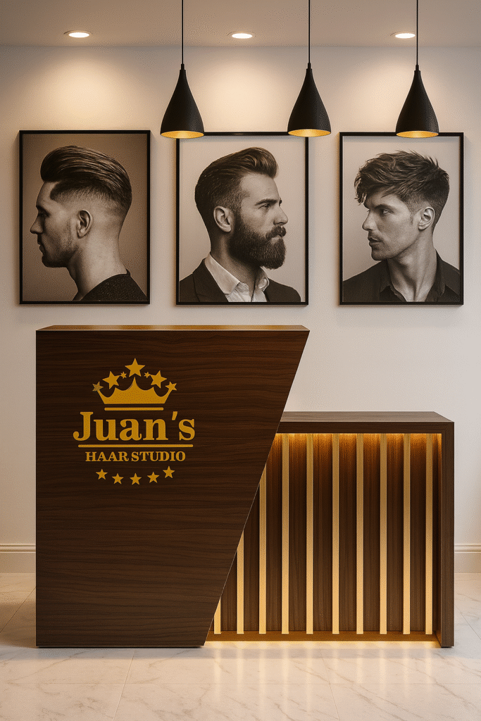 reception desk barbershops design 02