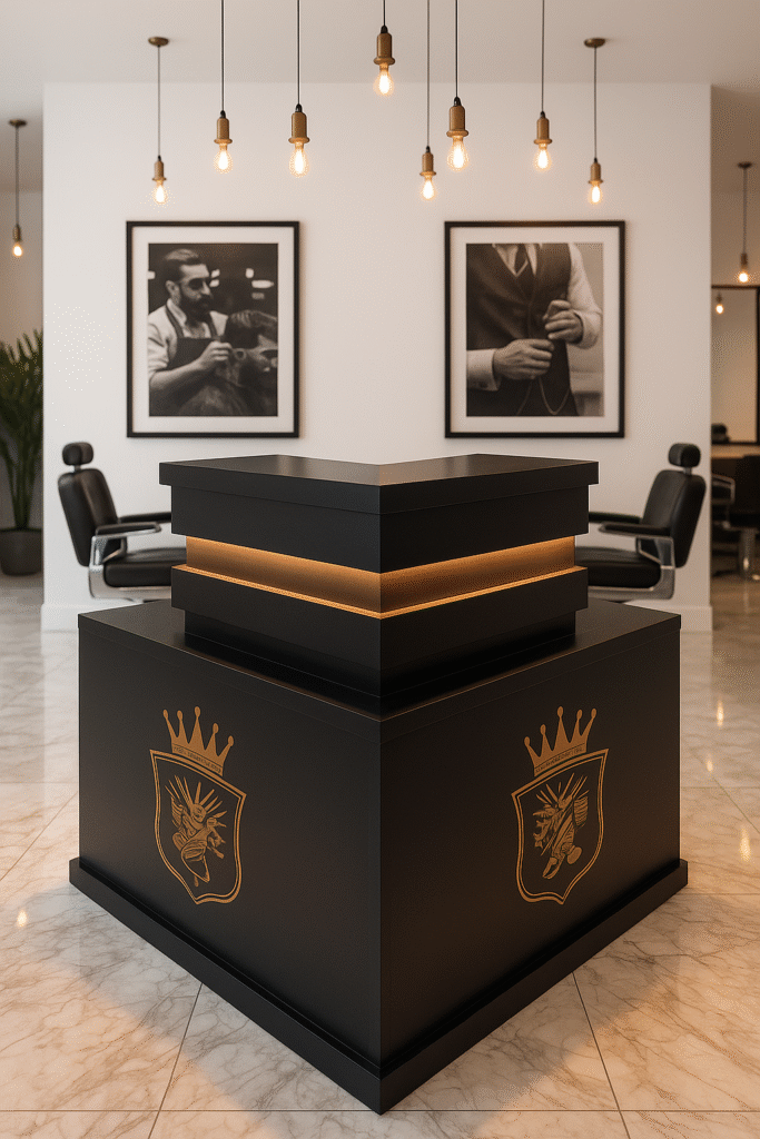 reception desk barbershops design 03