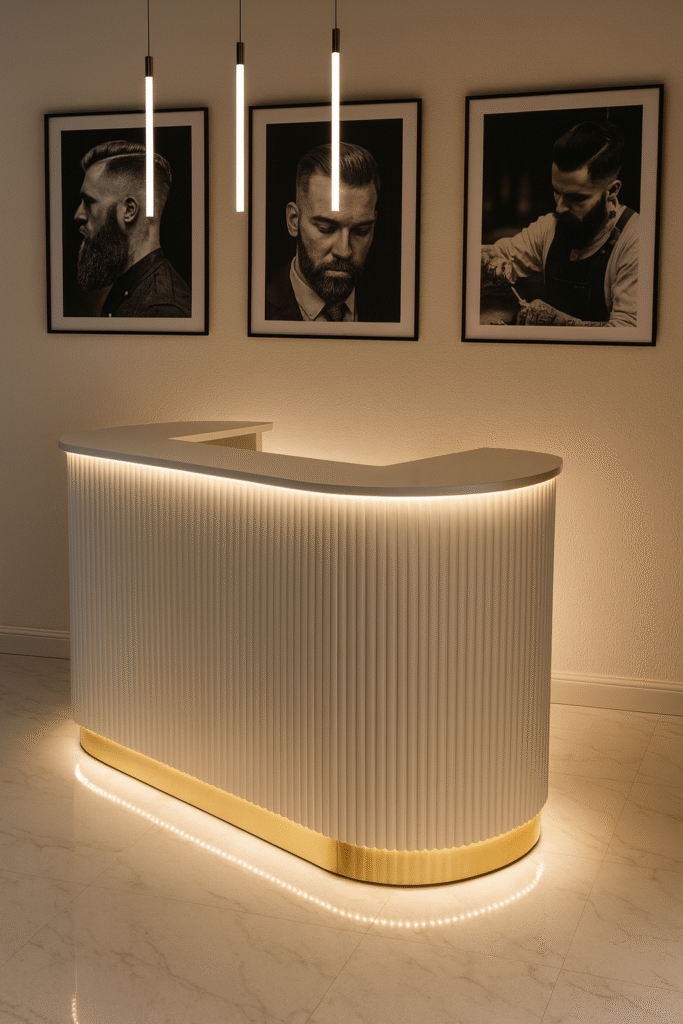 reception desk barbershops design 10