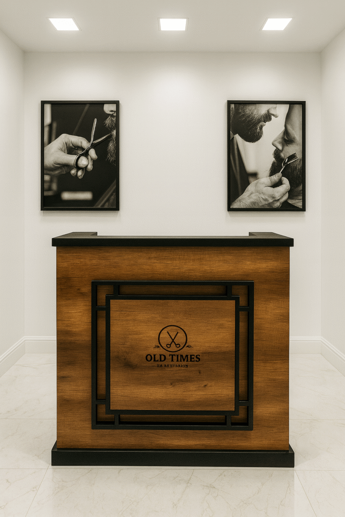 reception desk barbershops design 24