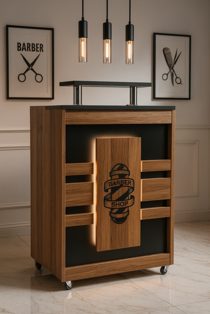 reception desk barbershops design 30