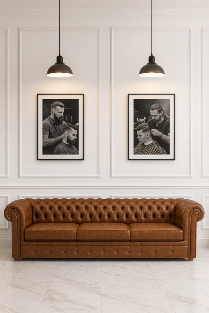 waiting bench barbershops design 01