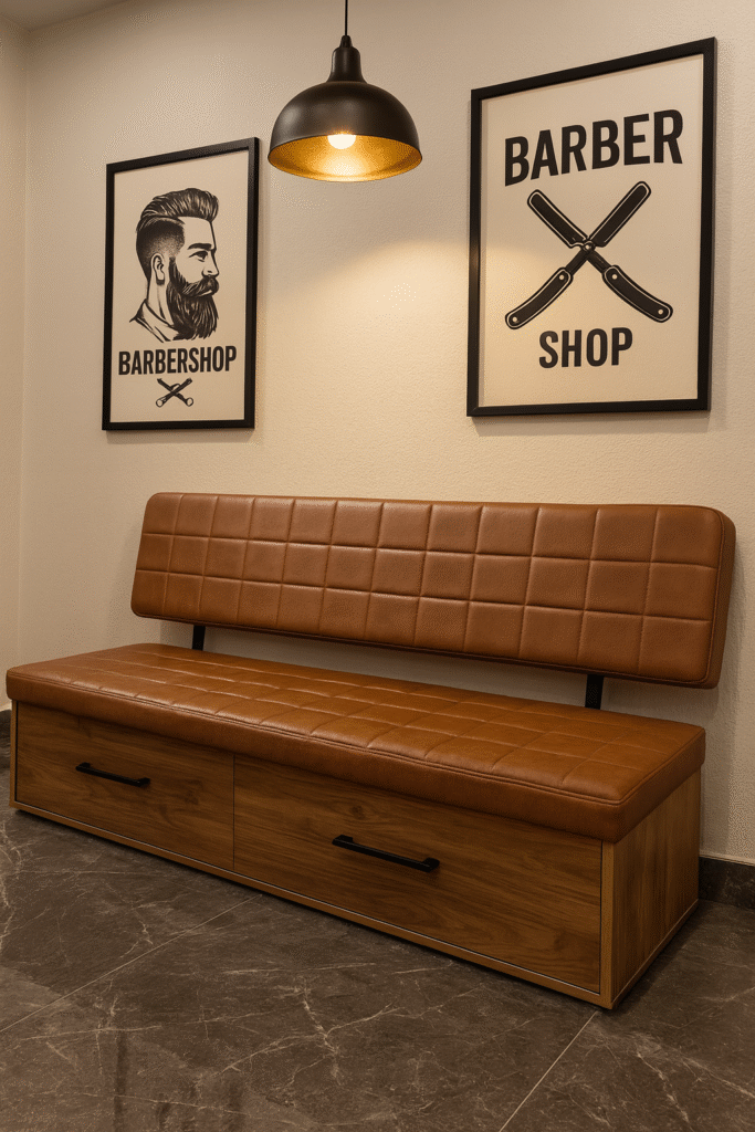 waiting bench barbershops design 26