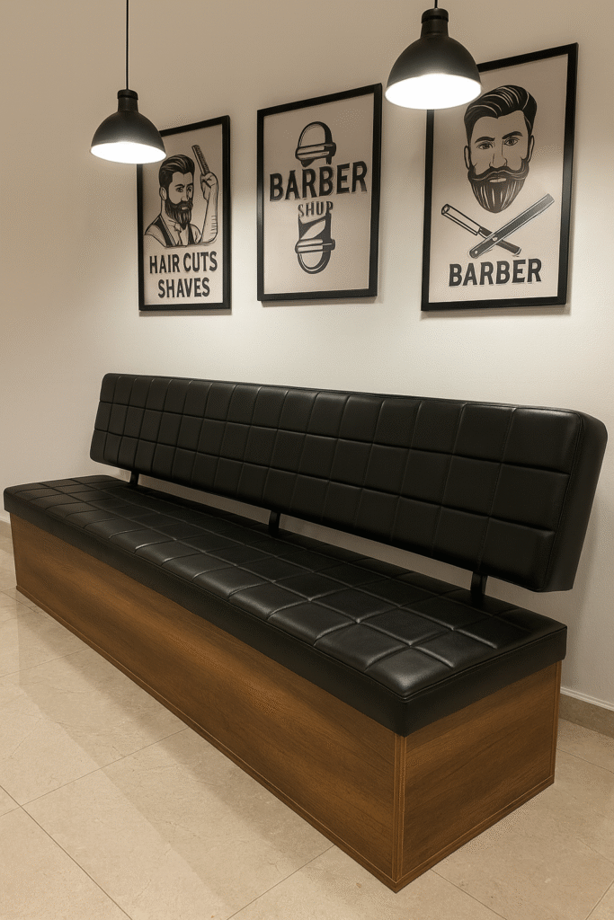 waiting bench barbershops design 27