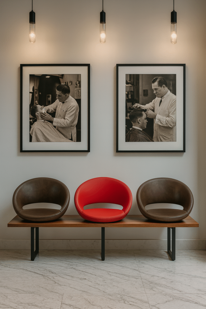 waiting bench barbershops design 30