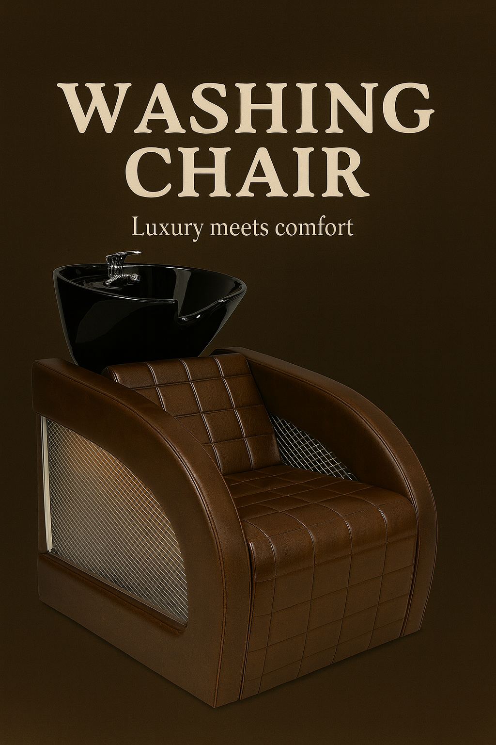 Luxury washing unit for barbershops by Barbershops Design – elegant and functional washing chair with modern details and premium comfort.