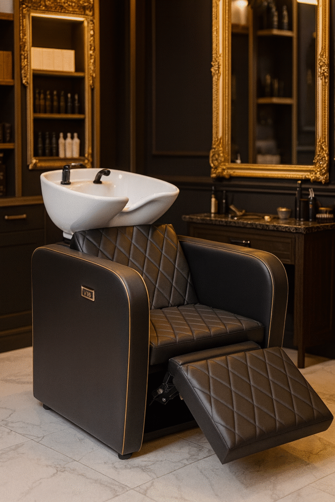 washing unit barbershops design black luxury 14