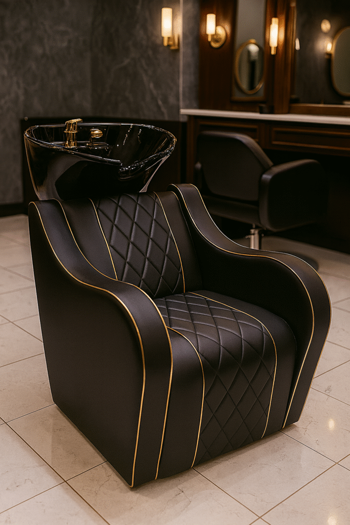 washing unit barbershops design black luxury 17