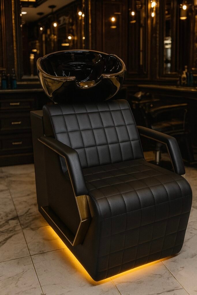 washing unit barbershops design black luxury 18