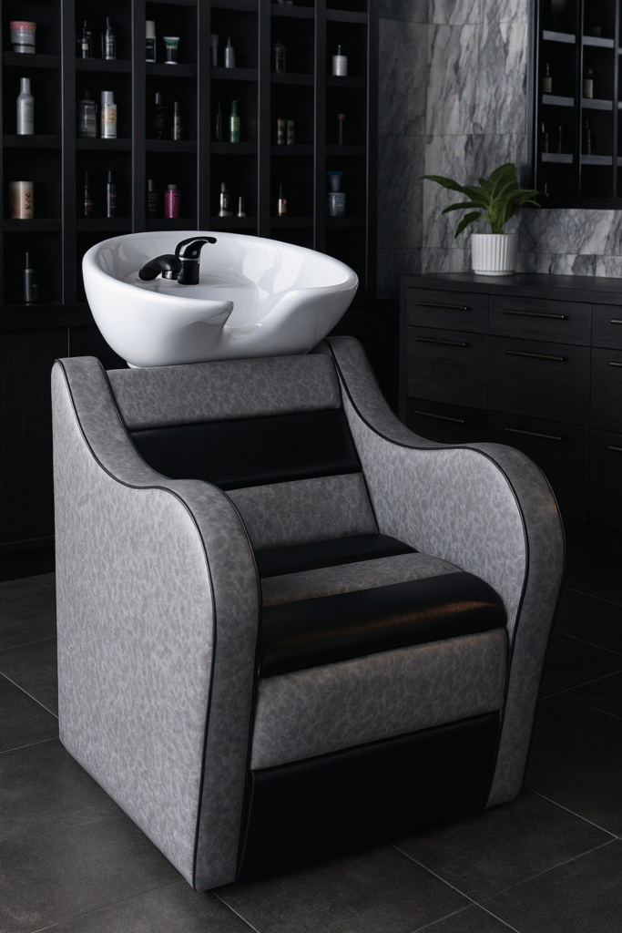 washing unit barbershops design gray luxury 01