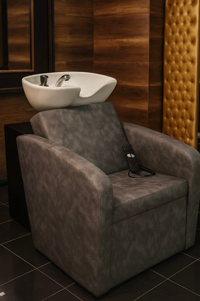 washing unit barbershops design gray luxury 10